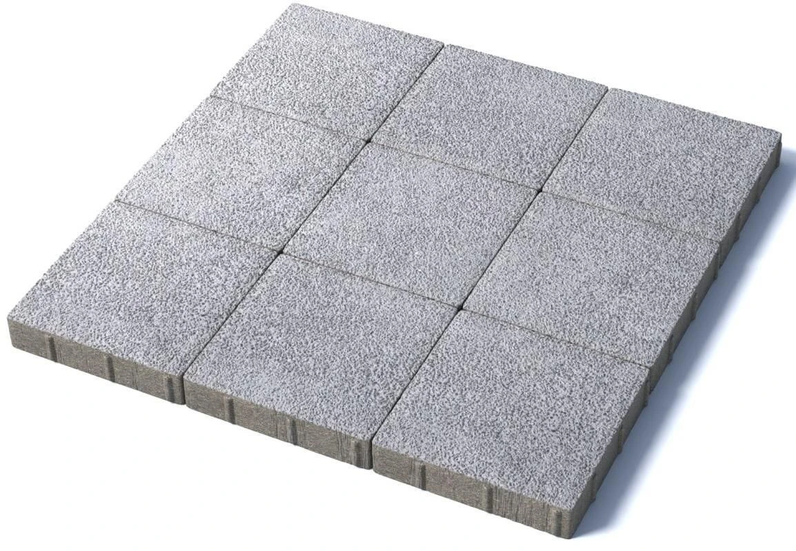 Тротуарная плитка Квадрат 300х300х60 мм, гранит, белый