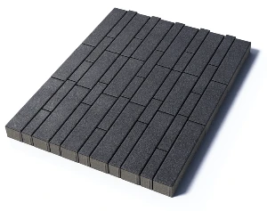 Тротуарная плитка Ригель, 80 мм, гранит, черный