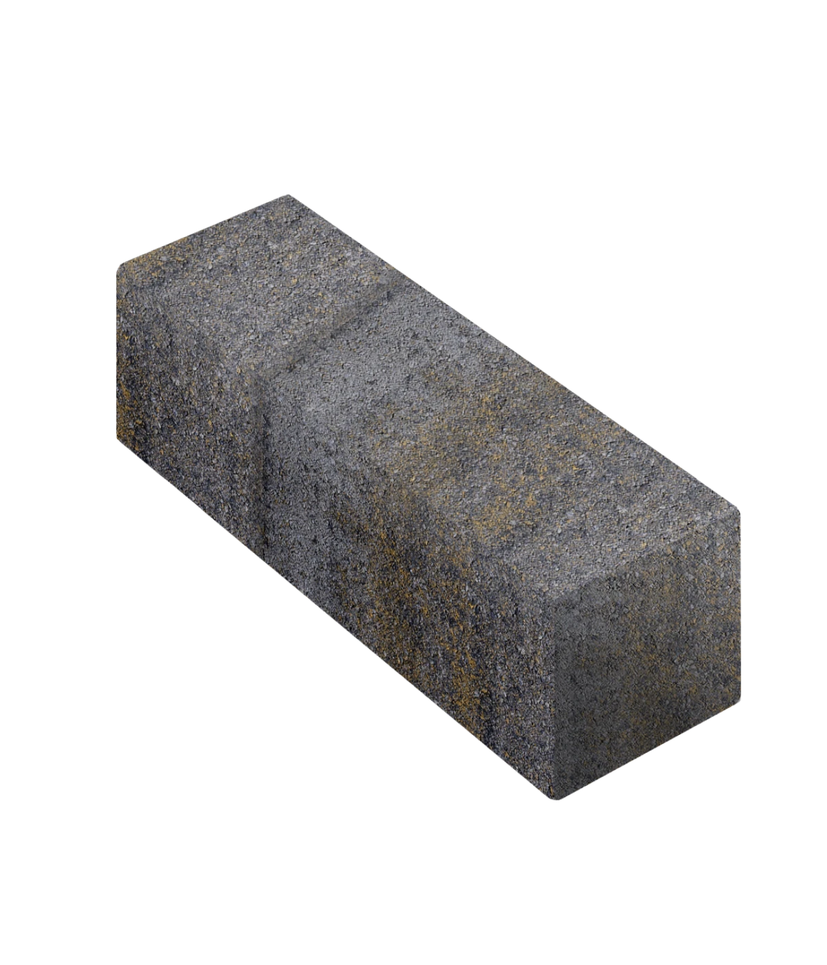 Облицовочный угловой вибропрессованный кирпич, полный прокрас, Базальт