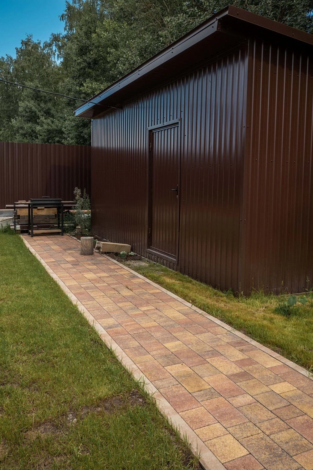 Брусчатка Старый город Осень в частном доме