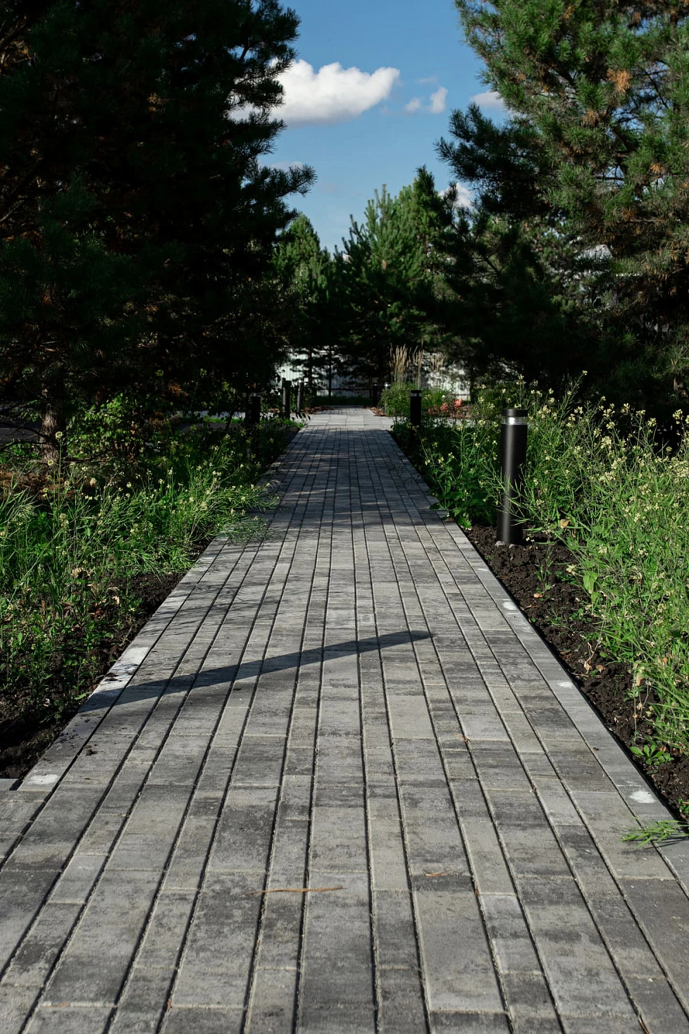 Ландшафтный дизайн в Тюмени с плиткой Ригель, Трио, 300х900 мм