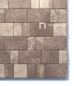 Купите тротуарную плитку Б.1.Фсм.6 гладкий листопад (бело-бежево-коричневый) Хаски