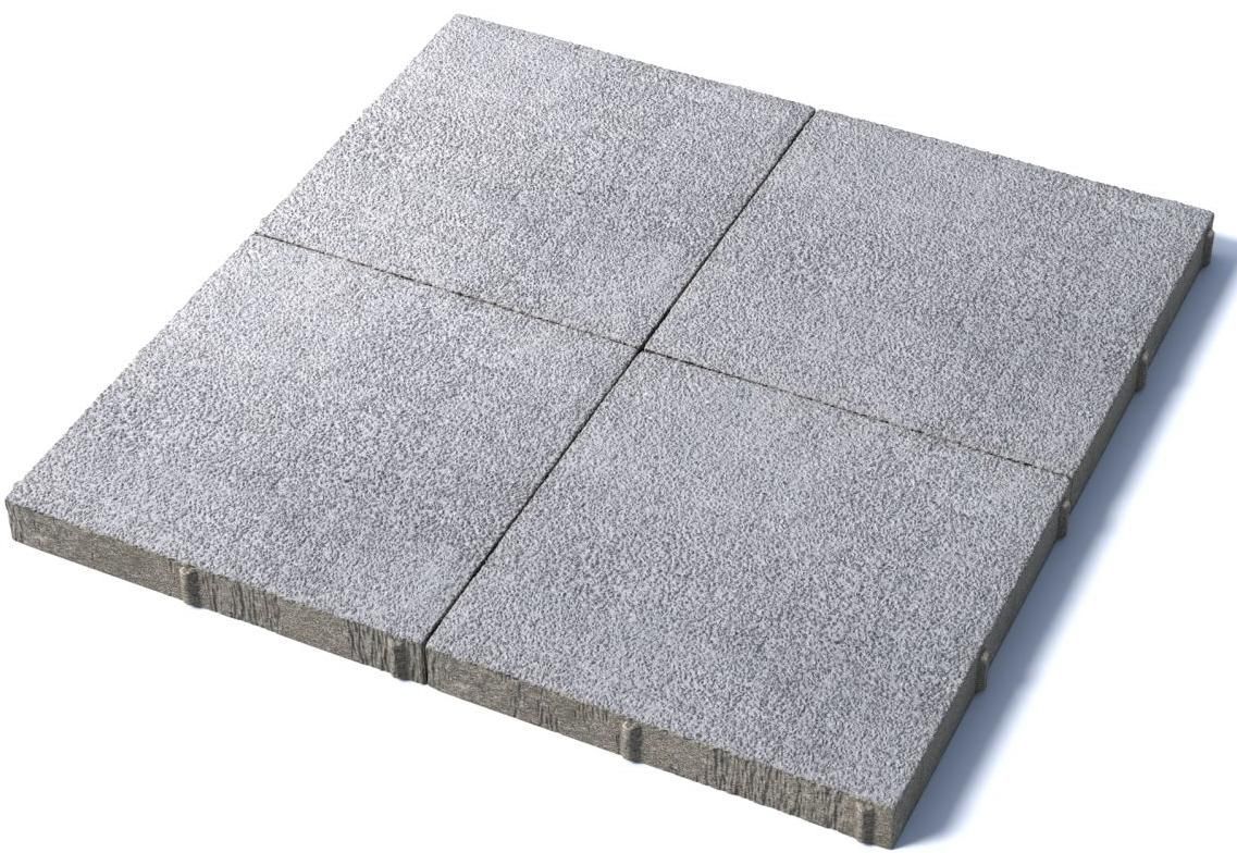 Тротуарная плитка Квадрат 500х500х60 мм, гранит, белый