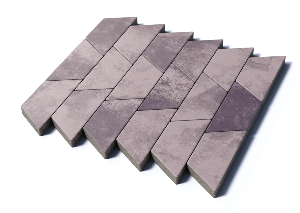 Тротуарная плитка Трапеция, 80 мм, Хаски