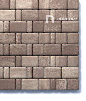 Тротуарная плитка Классико Б.1.КО.6 гладкий листопад (бел., беж., коричн.) Хаски