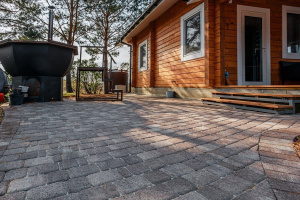 Тротуарная плитка Классико, цвет - гранит н/м листопад хаски